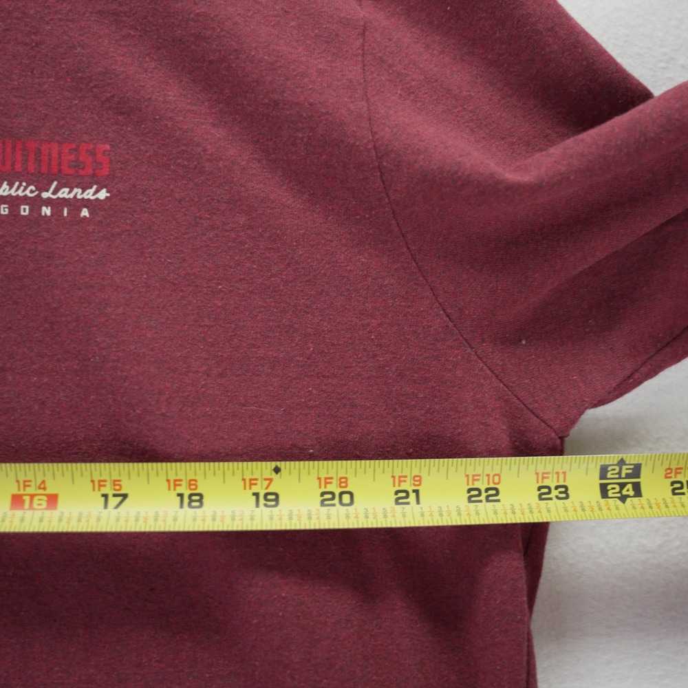 Patagonia Bear Witness Defend Public Lands LS Responsibili-Tee XL Burgundy 38483 - Picture 6 of 12